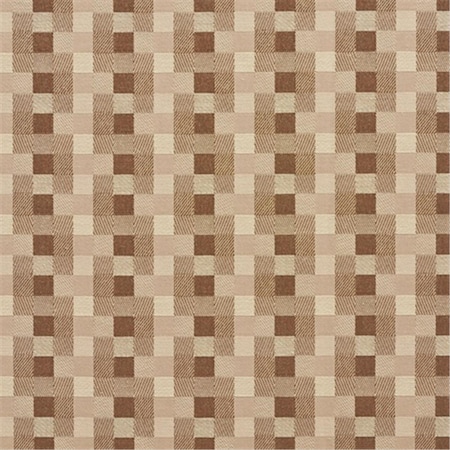 Designer Fabrics 54 in. Wide Brown And Beige Checkered Silk Satin Upholstery Fabric U0240B